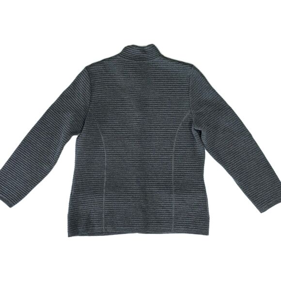 Daniela Wool Blend Cardigan Italy Grey Gold Buttons Old Money Size Medium - Picture 3 of 12